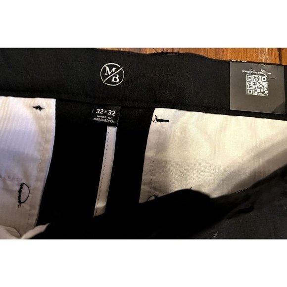 Michael Brandon Essentials Flex-Fit men's black pants slim fit 32 x 32 NWT - Picture 5 of 9